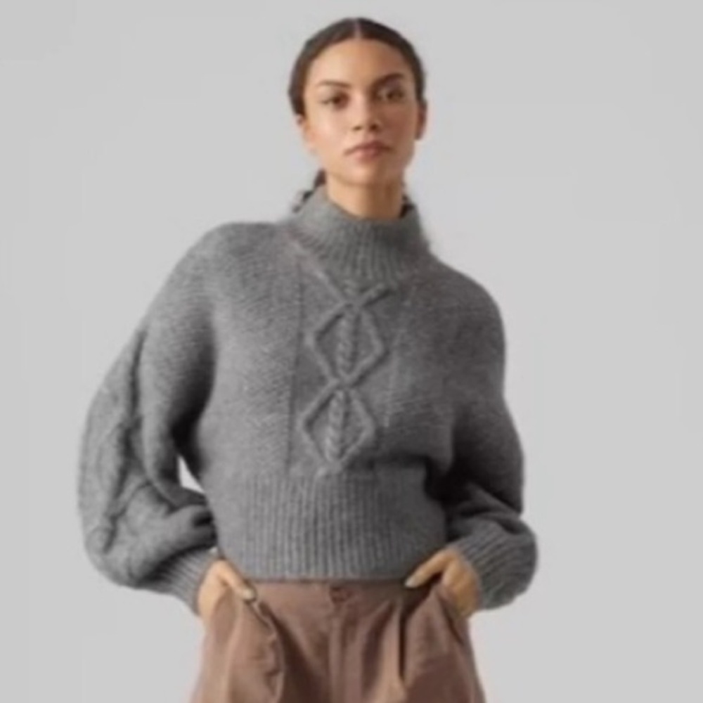NWT‎ Vero Moda Women’s Cropped Cable Knit Sweater XXL